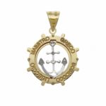 Men's Double Plate Pendant in 18K Gold