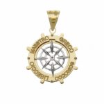 Men's Double Plate Pendant in 18K Gold