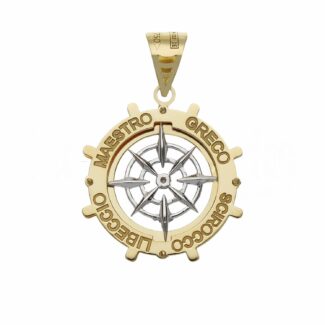 Men's Double Plate Pendant in 18K Gold