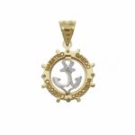 Men's Double Plate Pendant in 18K Gold