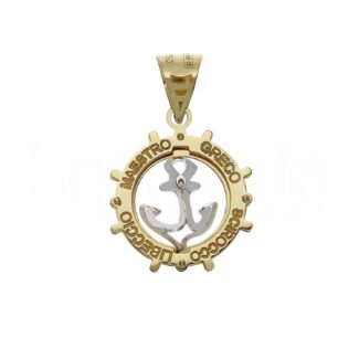 Men's Double Plate Pendant in 18K Gold