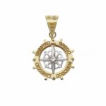 Men's Double Plate Pendant in 18K Gold