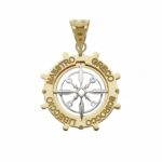 Men's Double Plate Pendant in 18K Gold