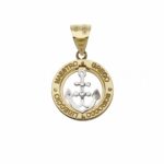 Men's Double Plate Pendant in 18K Gold