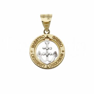 Men's Double Plate Pendant in 18K Gold