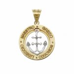 Men's Double Plate Pendant in 18K Gold