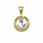 Men's Double Plate Pendant in 18K Gold