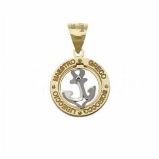 Men's Double Plate Pendant in 18K Gold