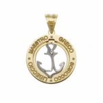 Men's Double Plate Pendant in 18K Gold