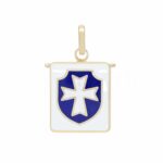Men's Flag Pendant in 18K Gold