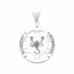 Laser-etched zodiac sign pendant in 18K Gold
