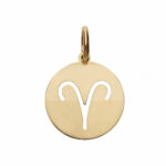 Pierced Zodiac Sign Pendant in 18K Gold