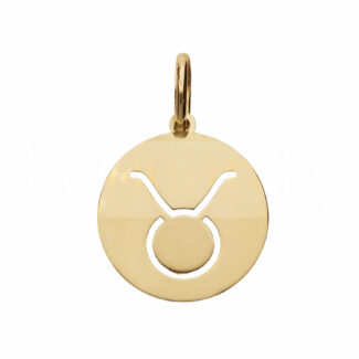 Pierced Zodiac Sign Pendant in 18K Gold