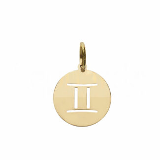 Pierced Zodiac Sign Pendant in 18K Gold