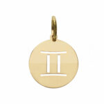Pierced Zodiac Sign Pendant in 18K Gold