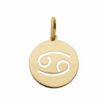 Pierced Zodiac Sign Pendant in 18K Gold