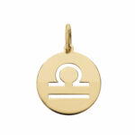 Pierced Zodiac Sign Pendant in 18K Gold