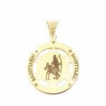 Laser-etched zodiac sign pendant in 18K Gold