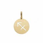 Pierced Zodiac Sign Pendant in 18K Gold
