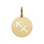 Pierced Zodiac Sign Pendant in 18K Gold