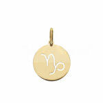 Pierced Zodiac Sign Pendant in 18K Gold