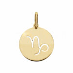 Pierced Zodiac Sign Pendant in 18K Gold