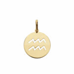 Pierced Zodiac Sign Pendant in 18K Gold