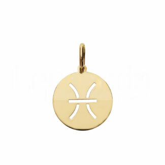 Pierced Zodiac Sign Pendant in 18K Gold