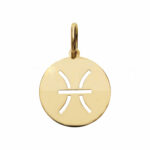 Pierced Zodiac Sign Pendant in 18K Gold
