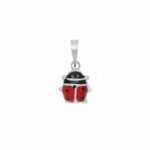 Child's Enameled Ladybug Pendant in 18K Gold
